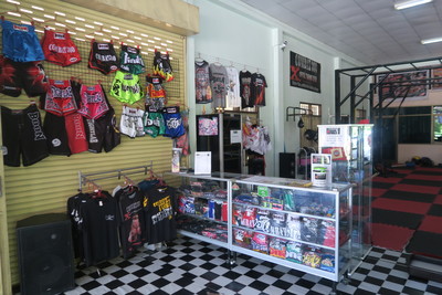 The Combat 360X Muay Thai, MMA and Fitness camp shop and reception